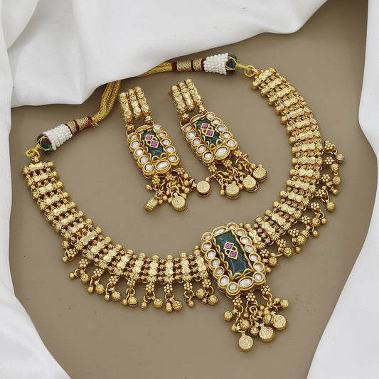 Handcrafted Kundan & Stone Necklace Set