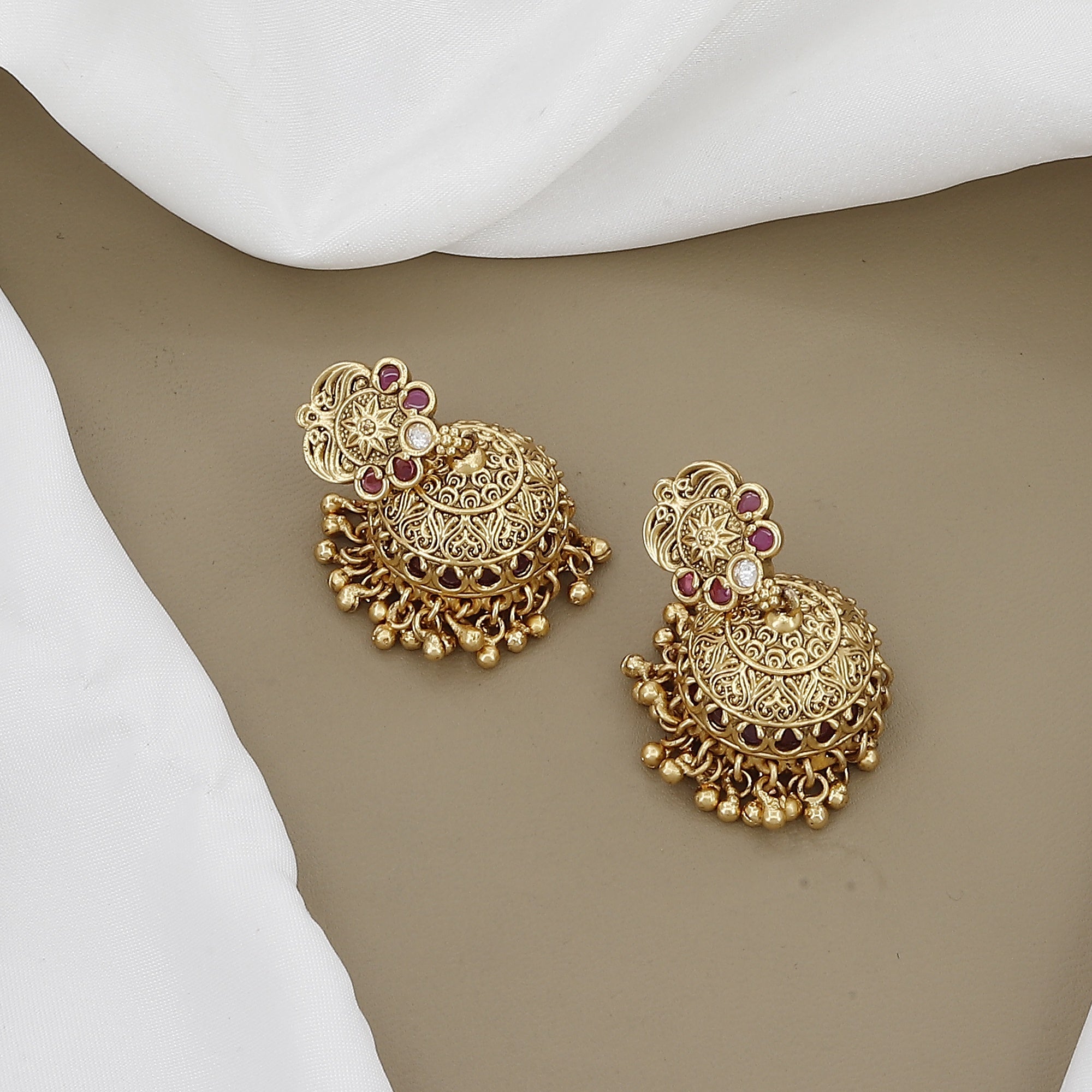 Antique Gold Lakshmi Devi Long Necklace Set