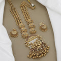 Antique Gold Lakshmi Devi Long Necklace Set
