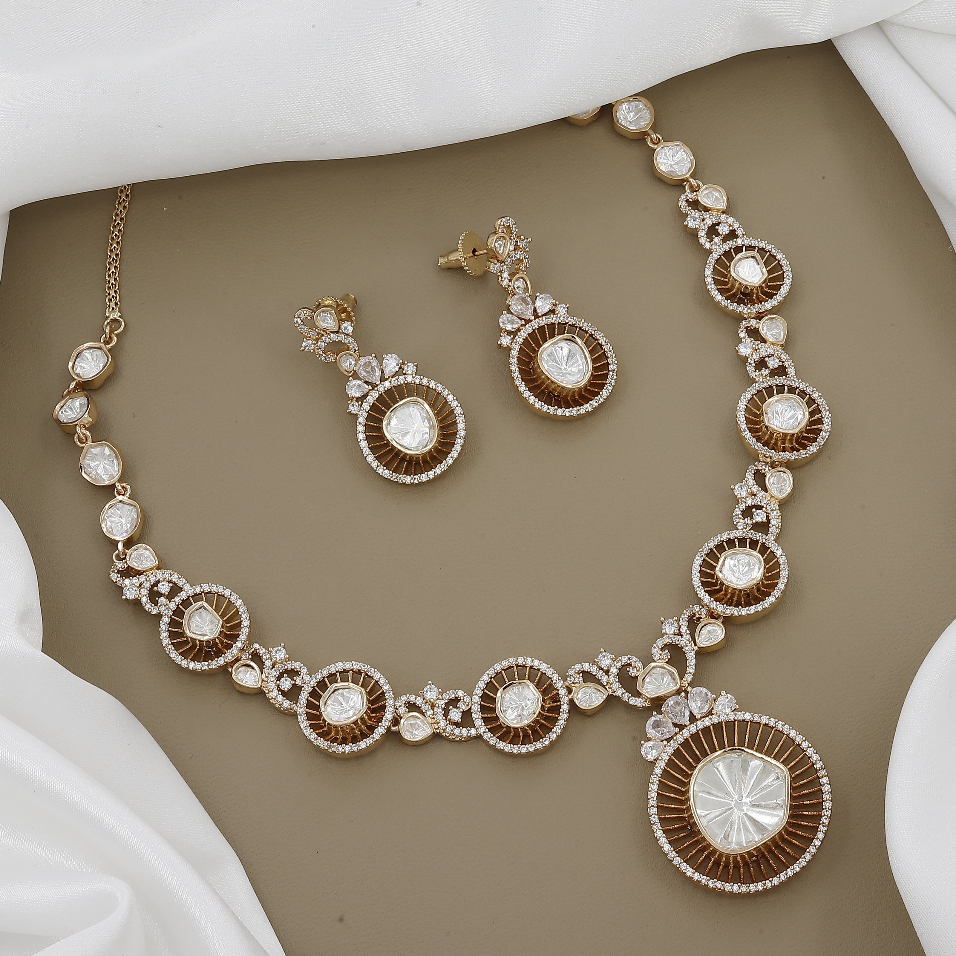 Classic Kundan Necklace with  Colors