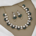 Victorian Polished Exquisite Polki & Enamel Kundan Necklace Set