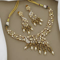 Exclusive Peacock Kundan Necklace Set with Pearl Drops