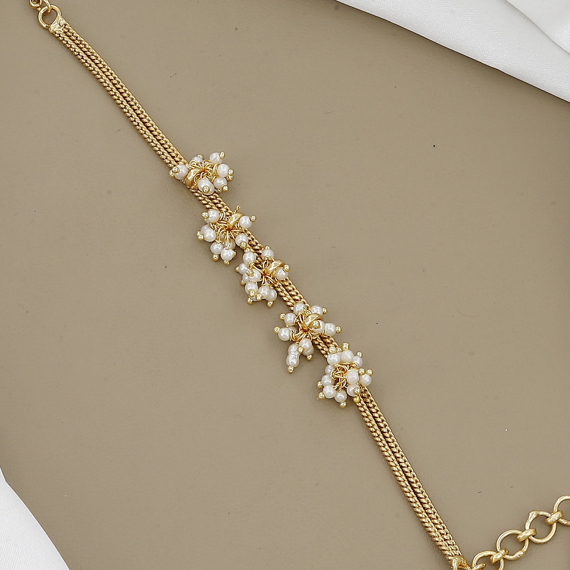 Gold-Toned Pearl Western Bracelet