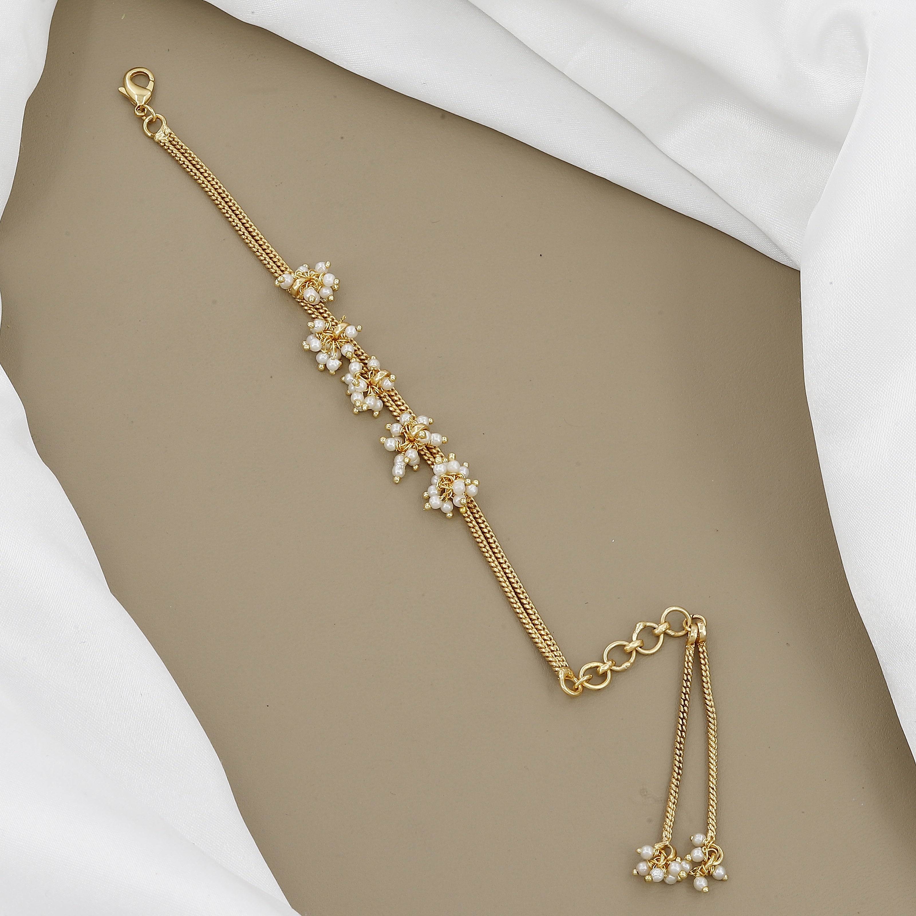 Gold-Toned Pearl Western Bracelet