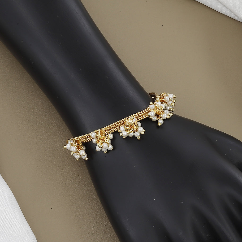 Gold-Toned Pearl Western Bracelet