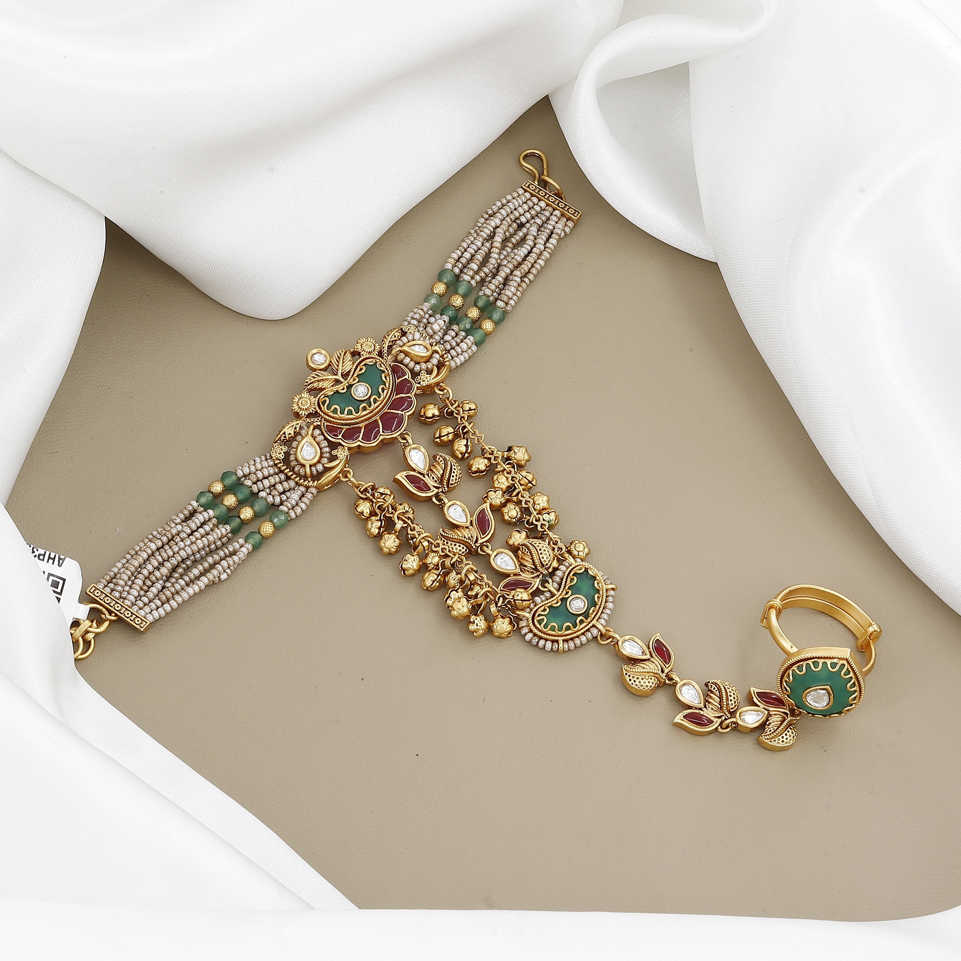 Antique Kundan Polki Wedding Hathpanja