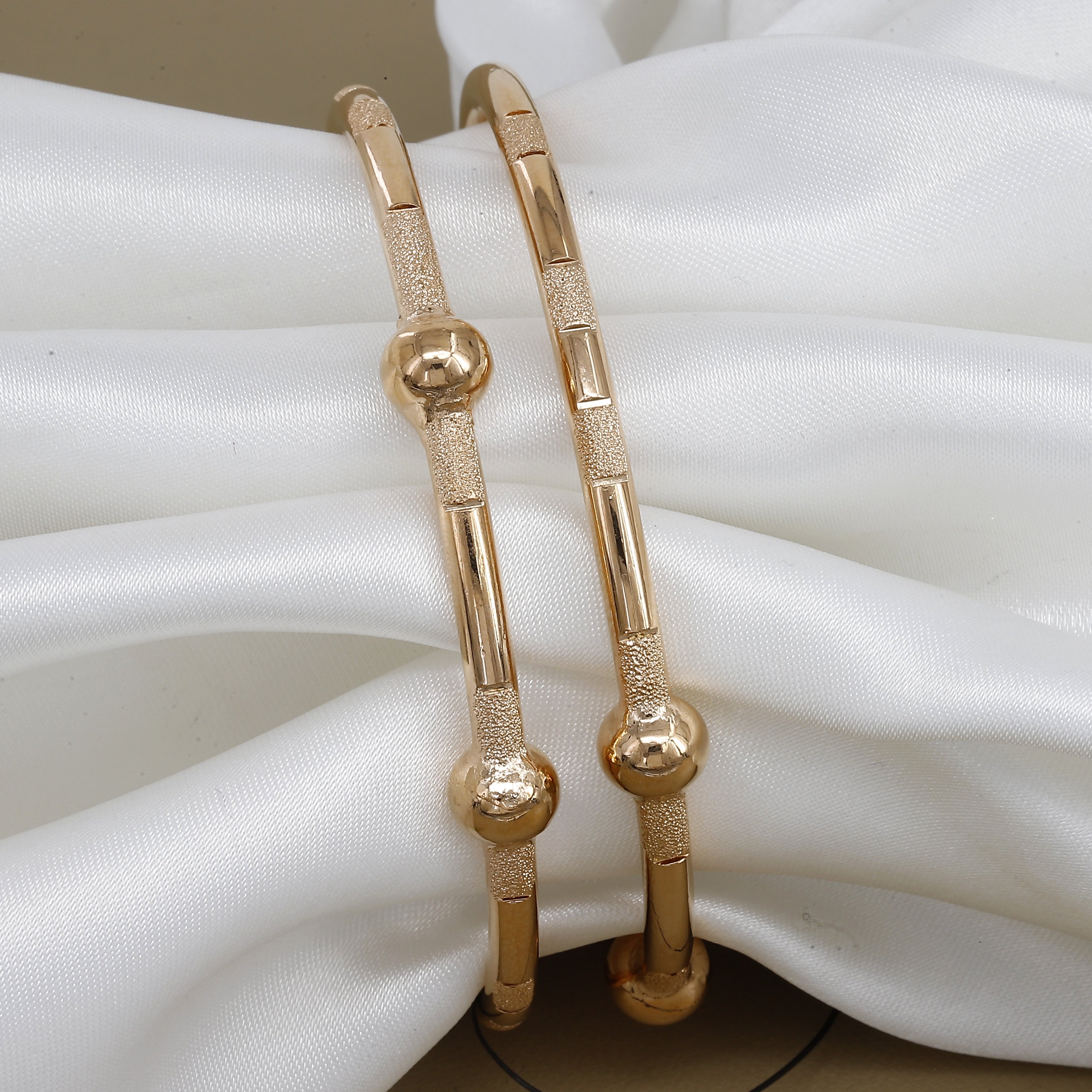 Rose Polished Set Of 2 Kada Bangles for Daily Wear