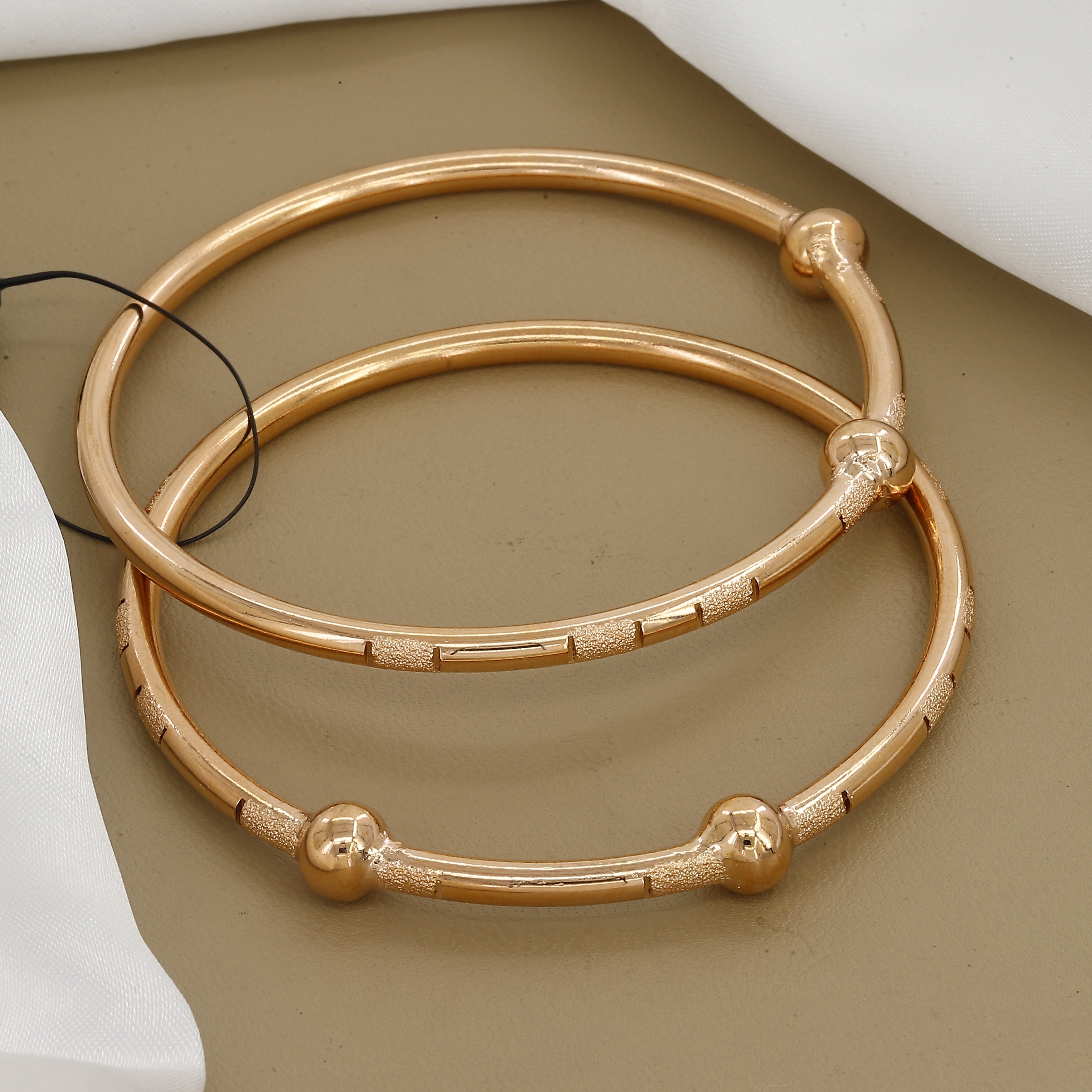 Rose Polished Set Of 2 Kada Bangles for Daily Wear