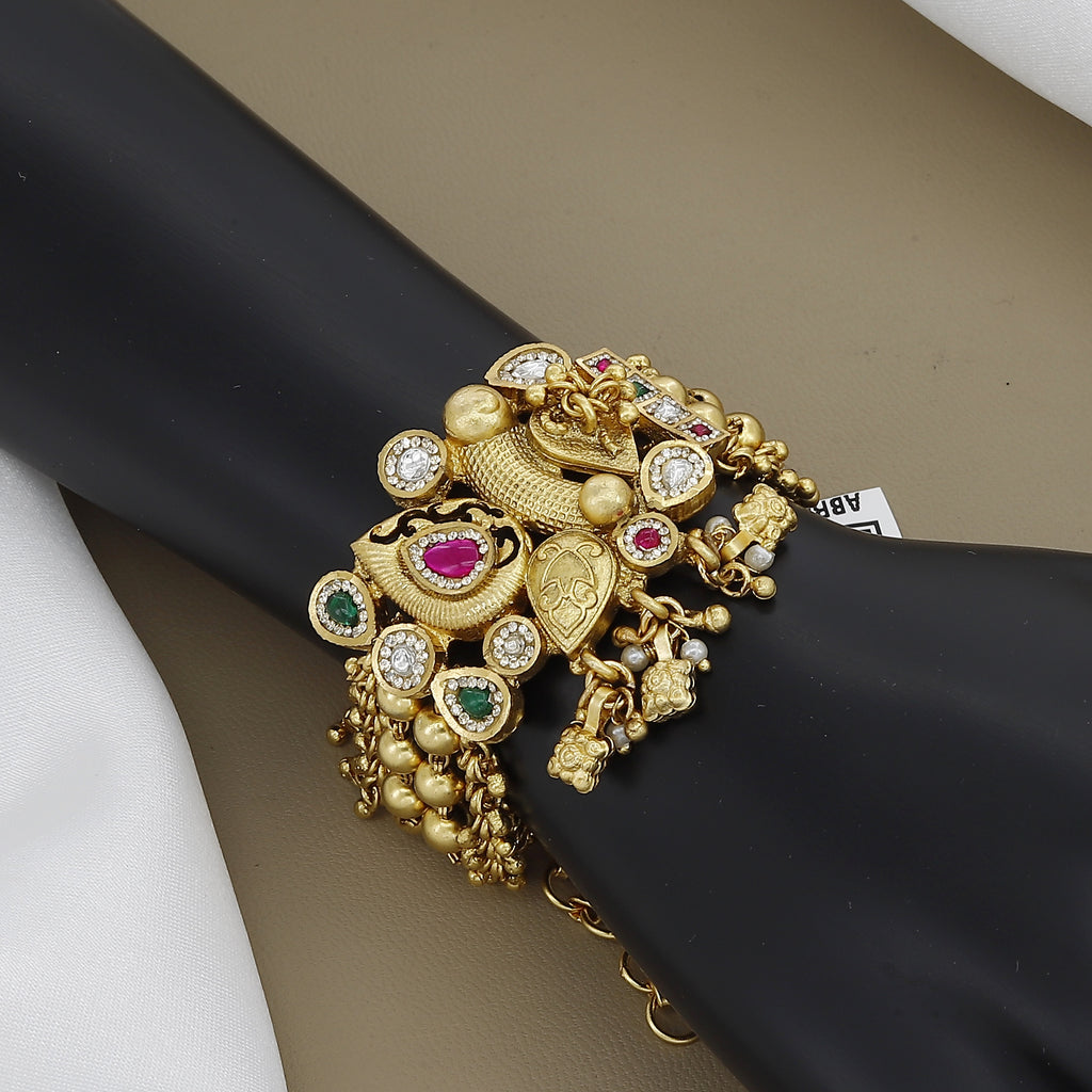 Symmetrical Meenakari Link Heritage Bracelet