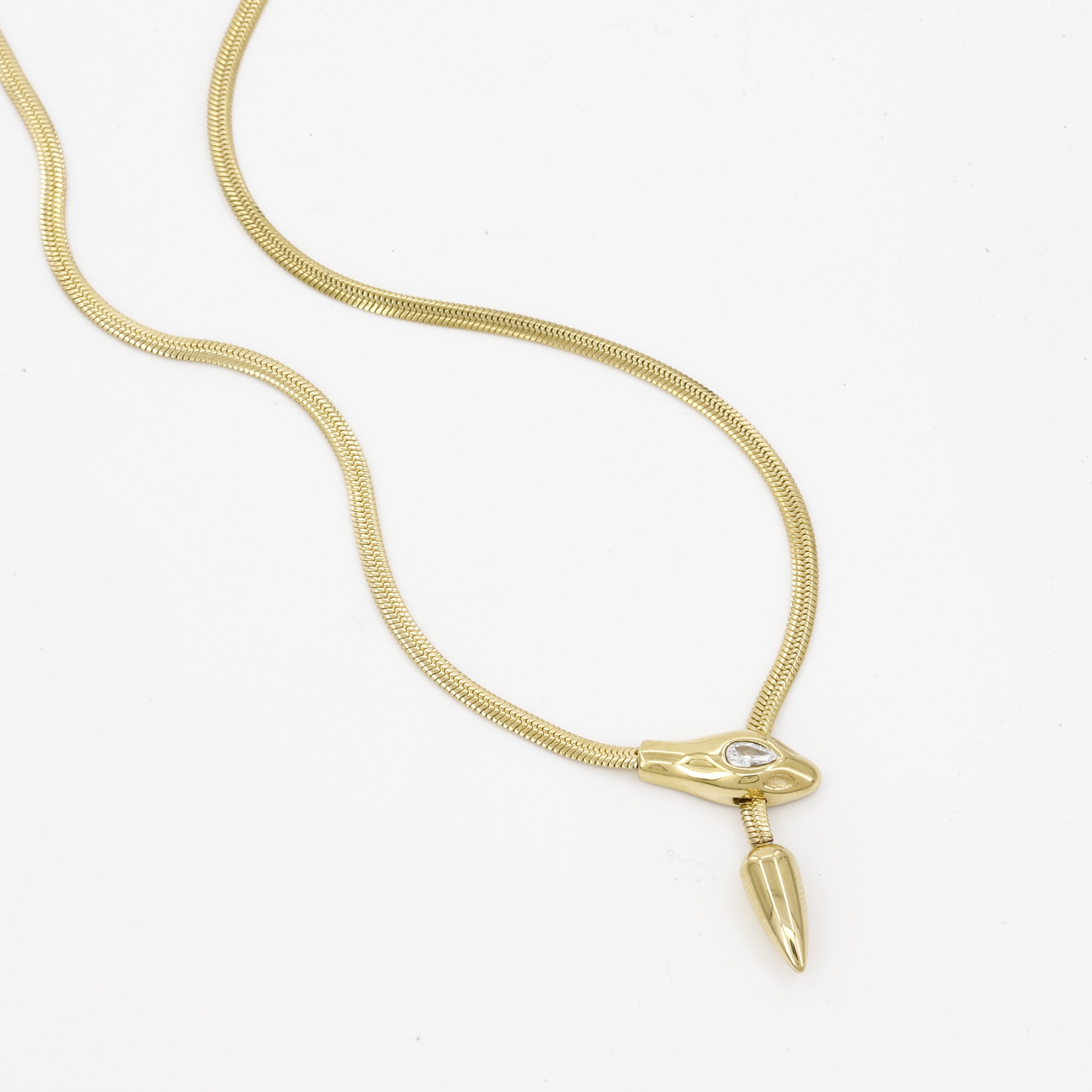 Serpent Pendant Women's Gold Snake Choker Necklace