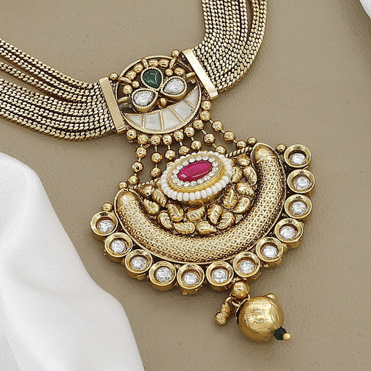 Ethnic Indian Multi-Strand Antique Necklace Set