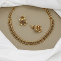 Ethnic South Indian Antique Finish Necklace & Jhumka Set