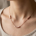 Everyday Minimalist Rose Gold Beaded Necklace