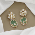 Kundan Polki &  Stone Drop Earrings(Medium)
