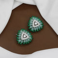 Geometric Triangle Stud Earrings With Colors