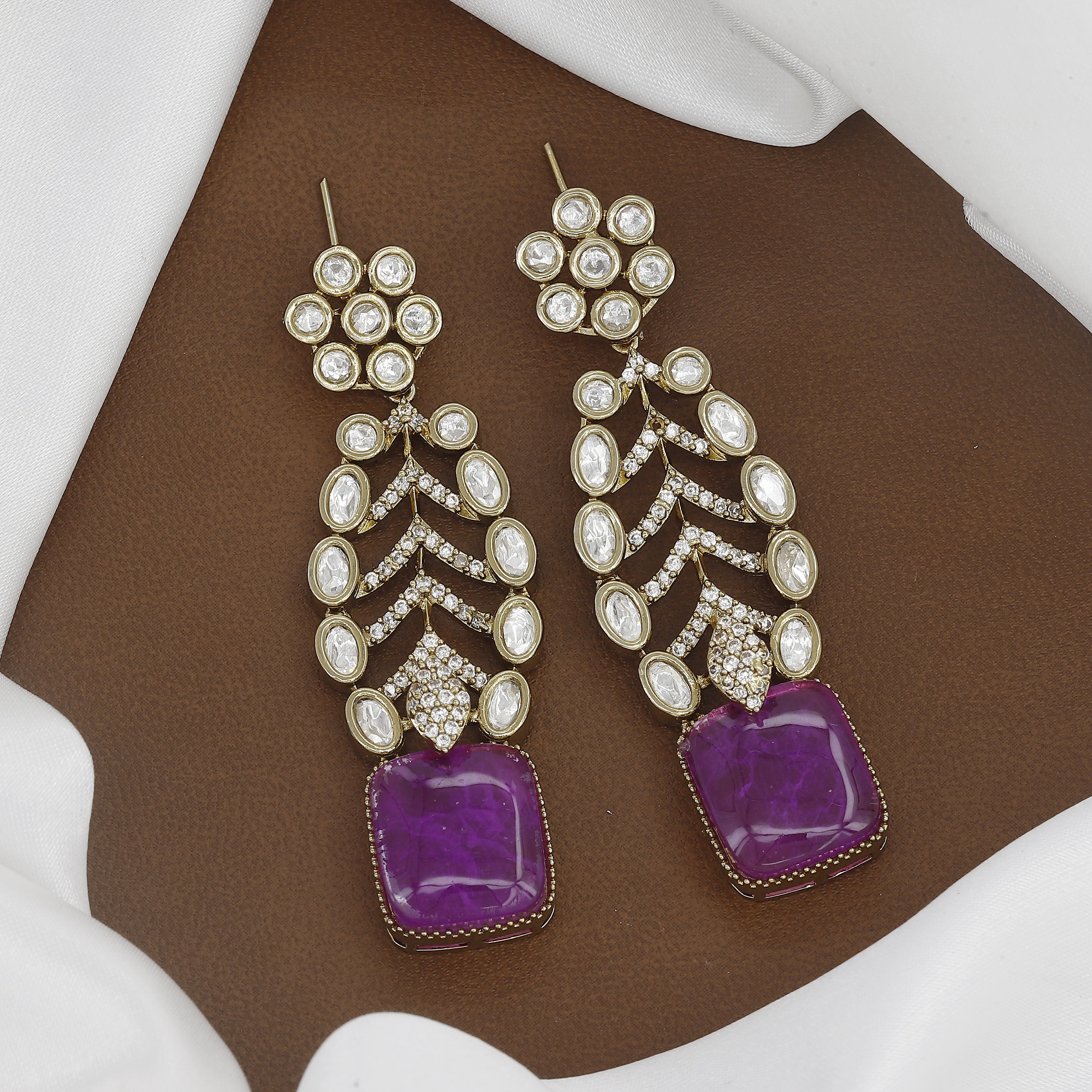 Mehndi Polish Doublet Stone And Diamond Kundan Necklace Set