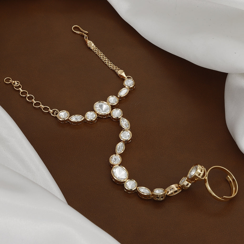 Authentic Polki & Kundan Hath Panja