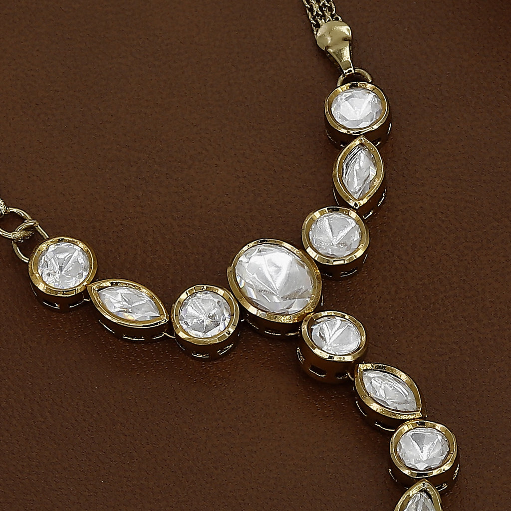 Mehndi Polished Authentic Polki & Kundan Hath Panja