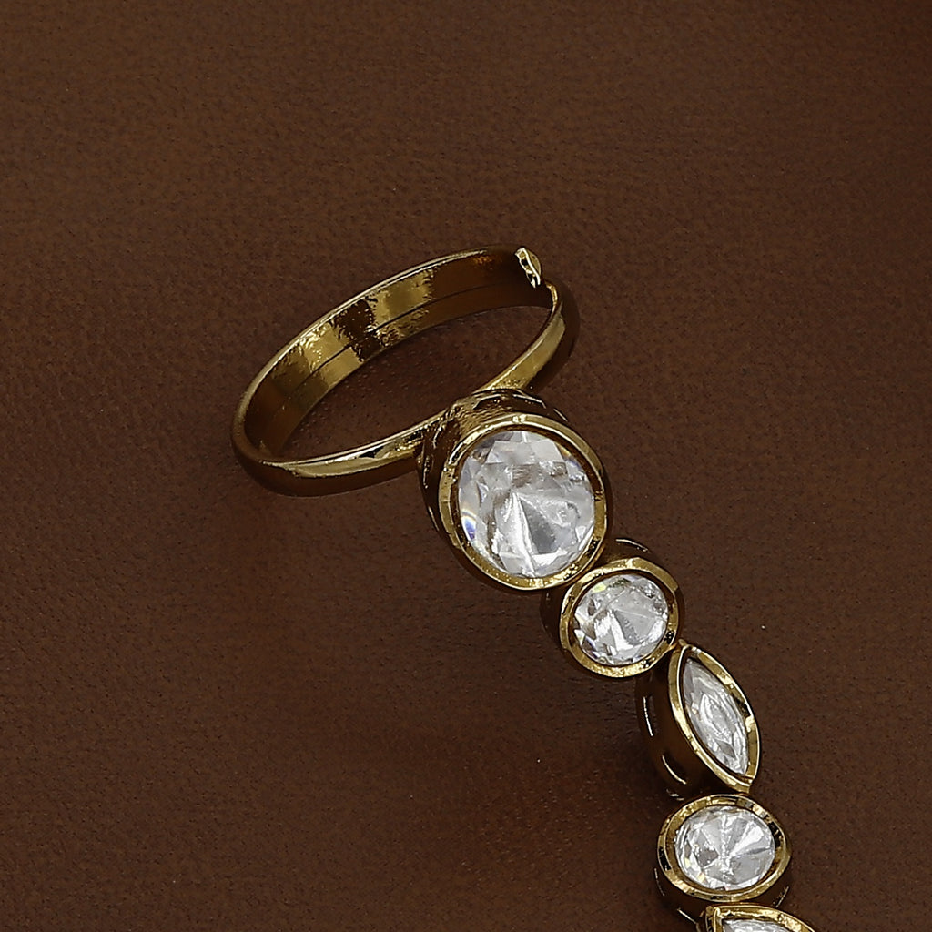 Mehndi Polished Authentic Polki & Kundan Hath Panja