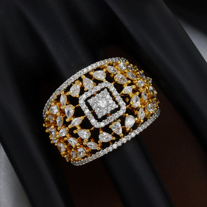 Luxury Gold & Rhodium Plated Statement Ring