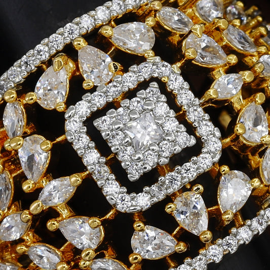 Luxury Gold & Rhodium Plated Statement Ring