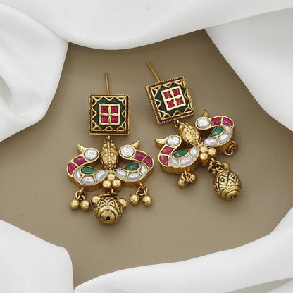 Traditional Antique Kundan Wedding Heavy Necklace Set