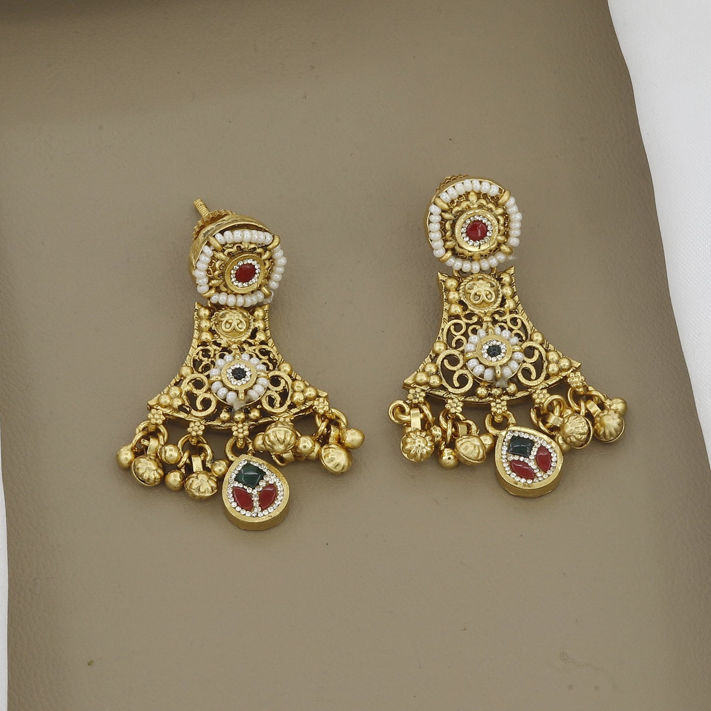 Grand Peacock & Floral Mangalsutra Set with Multicolored Stones