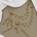 Kasmiri Antique/Temple Style Gold Toned Ear Chain