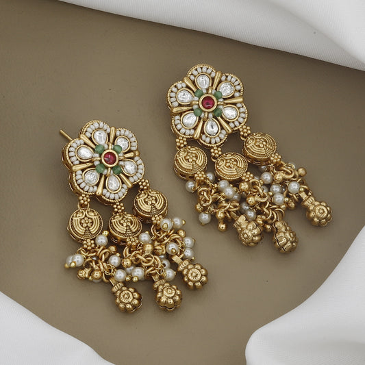 Traditional Design Antique Necklace Set with Earrings