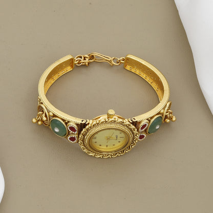 Elegant Kada Style Watch Bracelet for Women