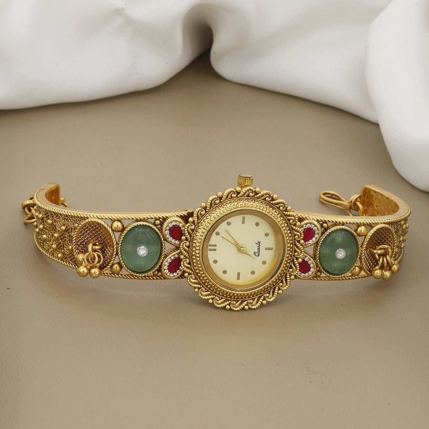 Elegant Kada Style Watch Bracelet for Women