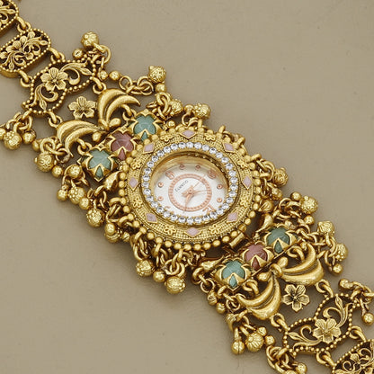 Intricate Filigree Work Antique Watch Bracelet