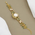 Traditional Gold Toned Meenakari Bracelet Watch