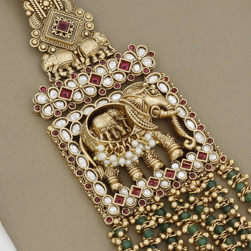 Antique Elephant Motif Juda with Rubies & Emeralds