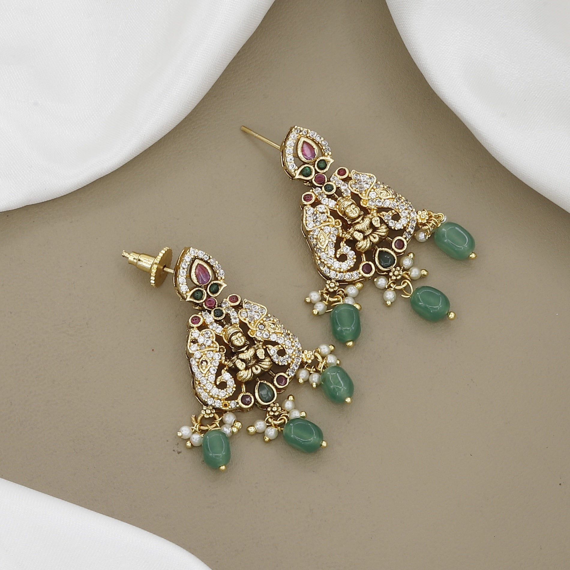 Antique Gold-Plated Lakshmi Temple Jewelry Set