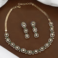 Emerald & Polki Accents Victorian Polished Necklace Set