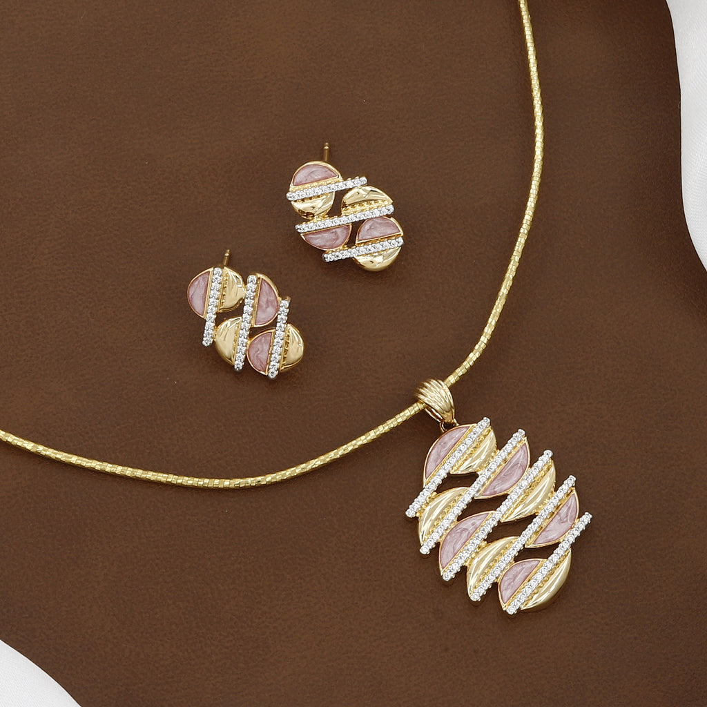 Elegant Gold-Tone Abstract Leaf Jewelry Set with Colors