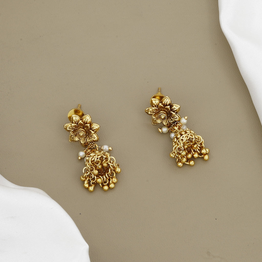 Traditional Antique Gold Layered Mala Set
