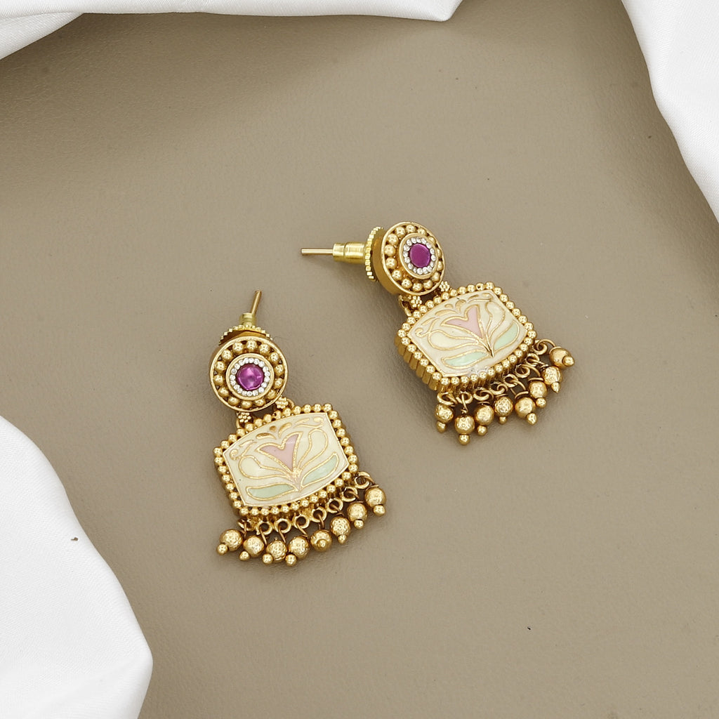 Pastel Petals Meenakari & Kundan Necklace Set