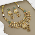 Traditional Gold Festive Necklace Set with Ghungroo Drops
