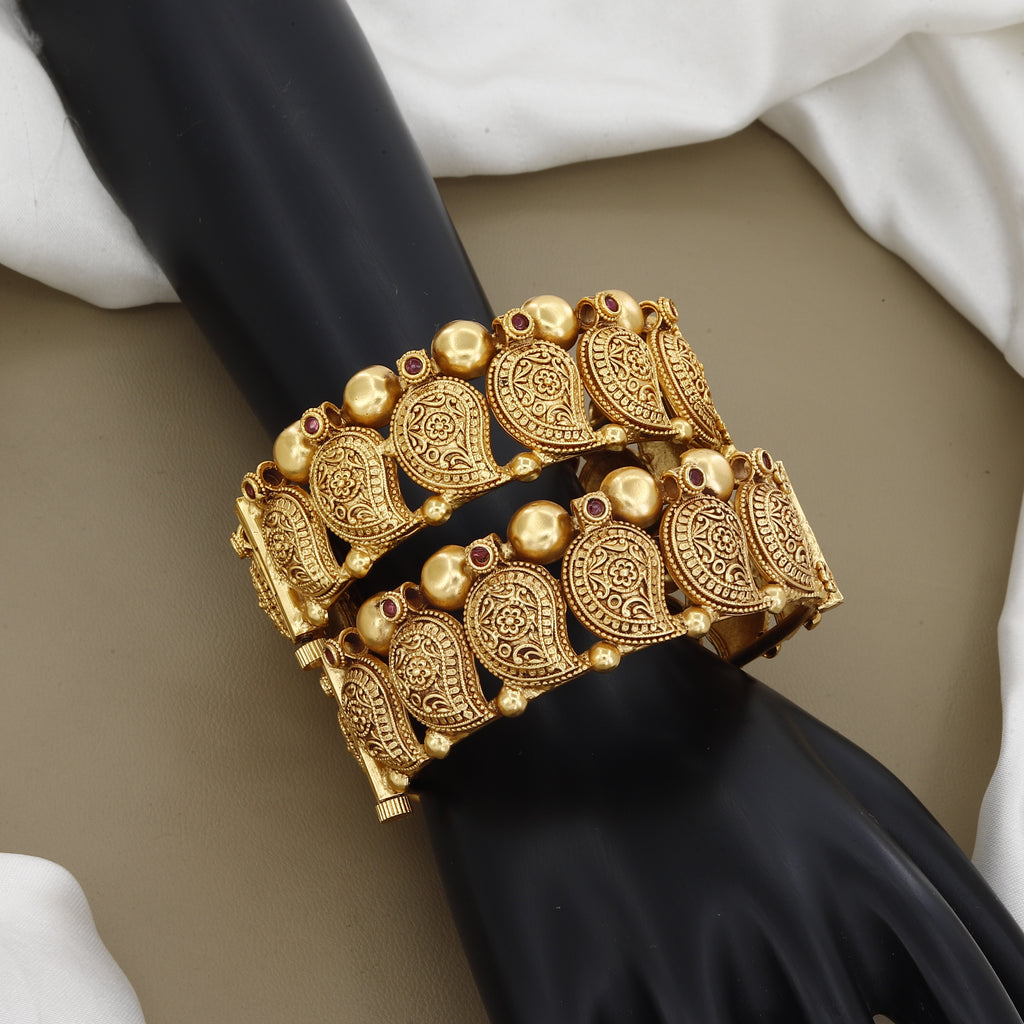 Antique Gold-Plated Traditional Temple Patla Sets