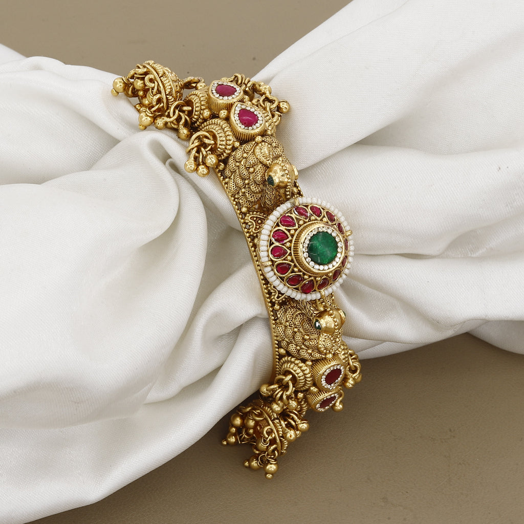 Antique Gold-Plated Traditional Kada Bangle