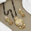 Gold-Plated Traditional Mangalsutra Set with Meenakari Work
