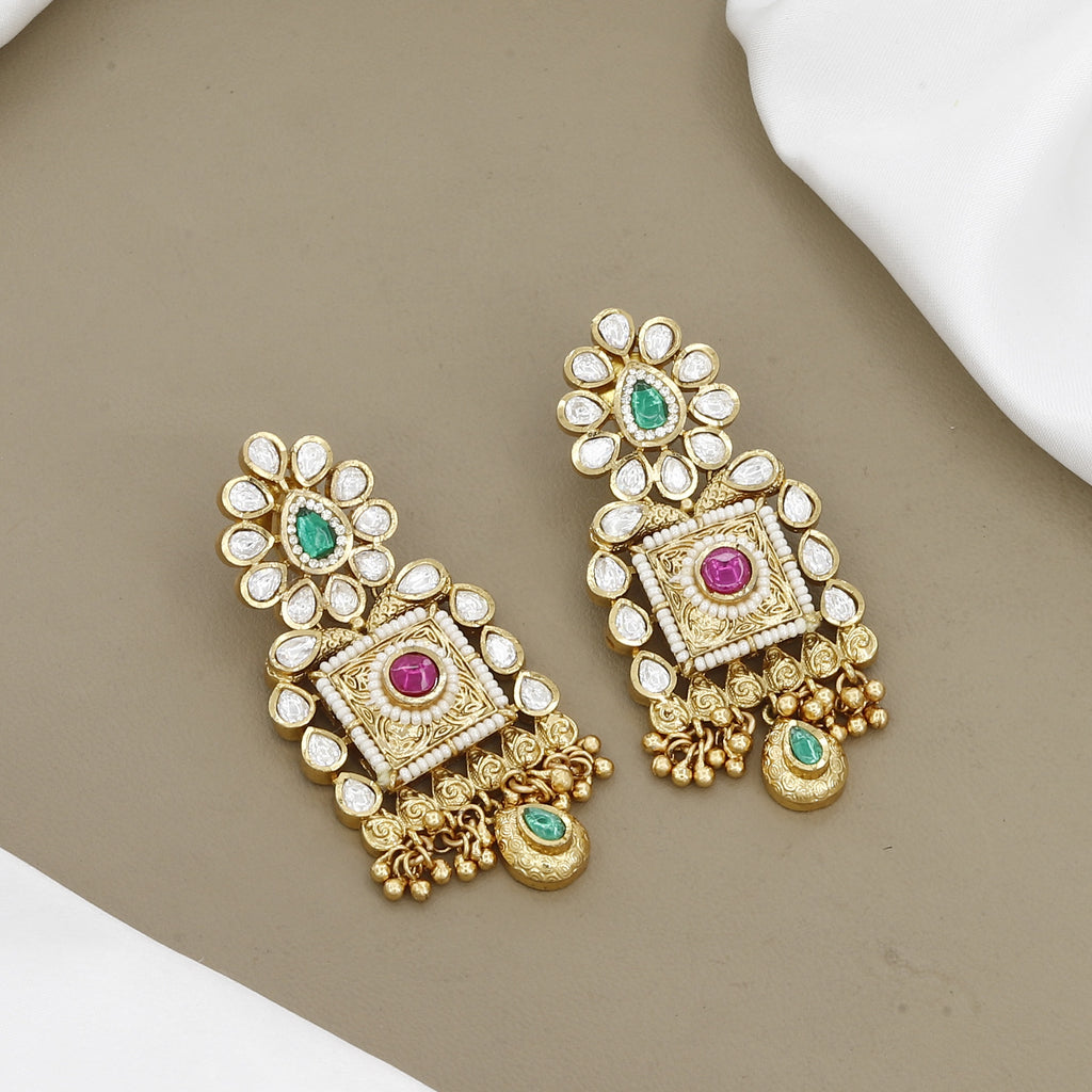 Royal Square Meenakari Mangalsutra Set