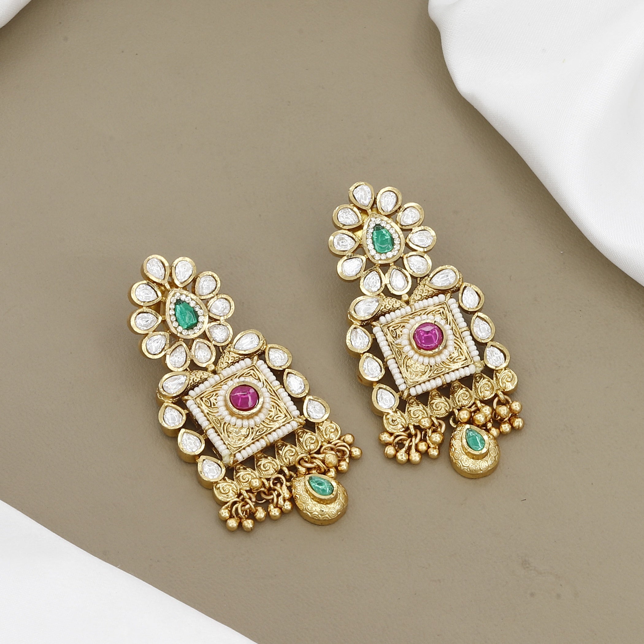 Royal Square Meenakari Mangalsutra Set