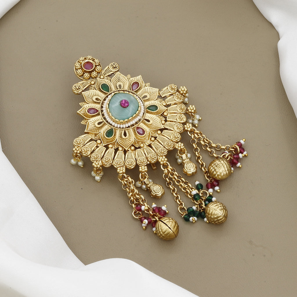 Traditional Antique Gold Wedding Hair Pin