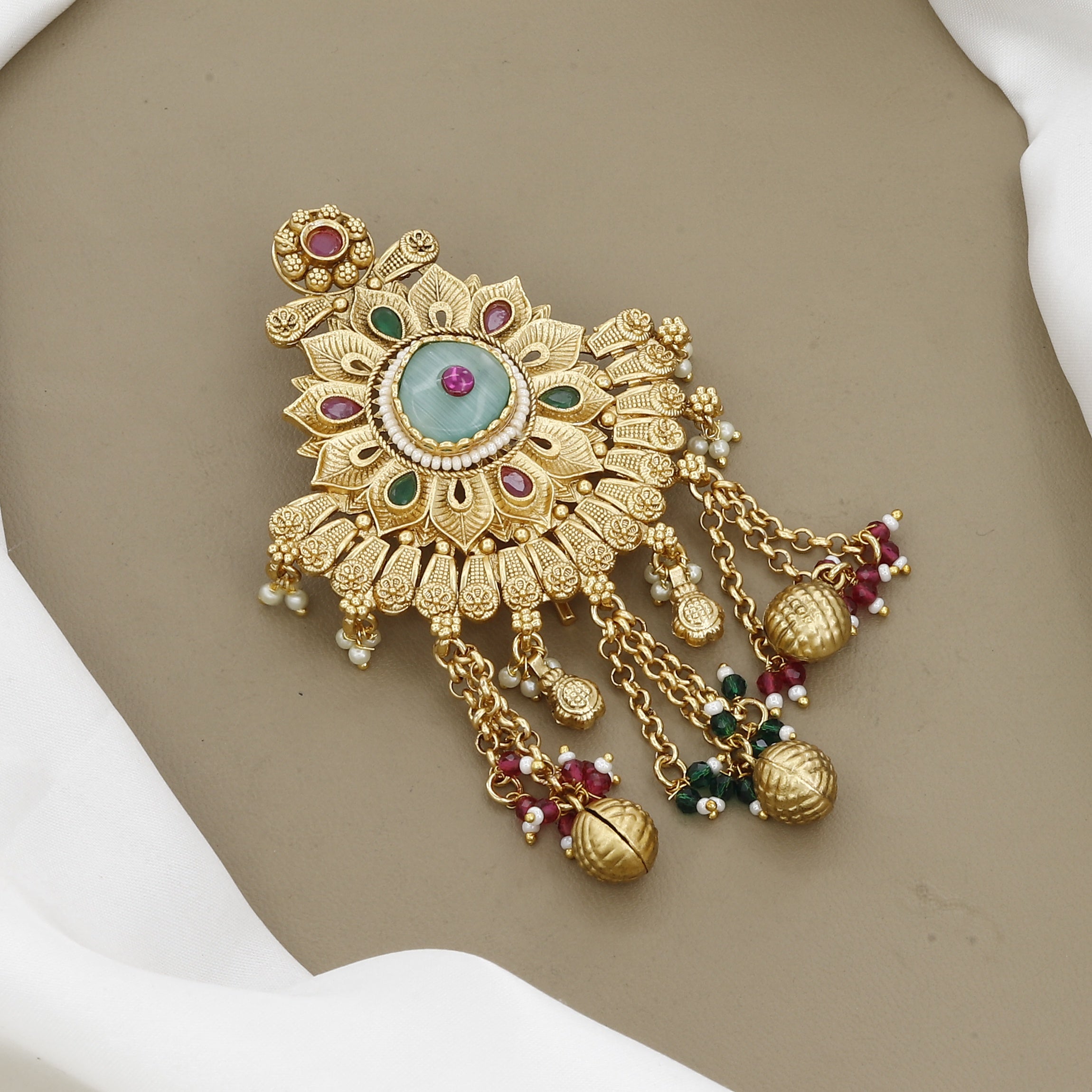 Traditional Antique Gold Wedding Hair Pin