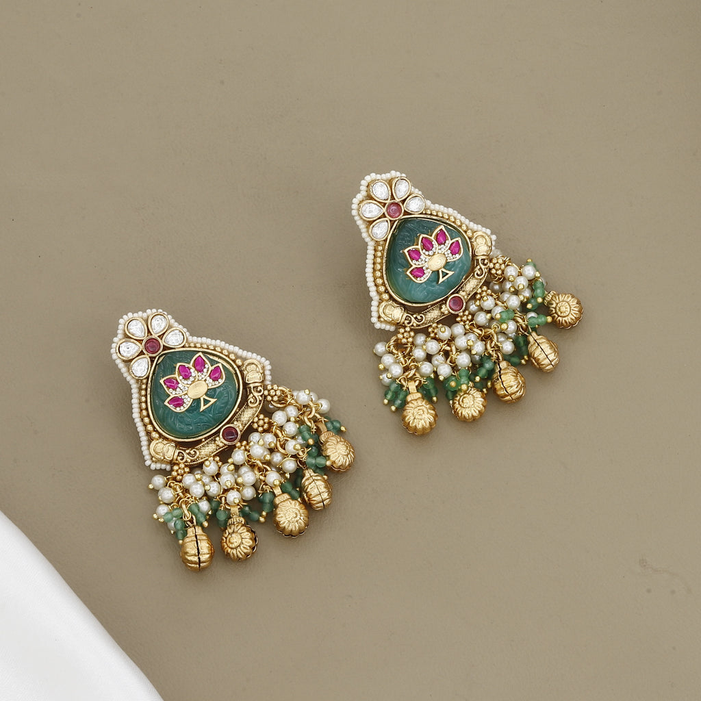 Regal Heritage Emerald & Ruby Temple Jewelry Set