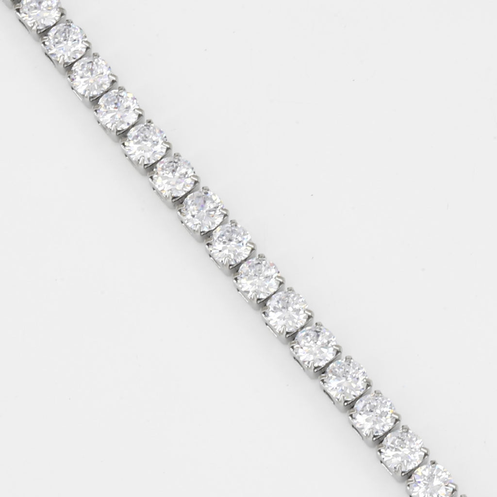 Brilliant Diamond Alternative Elegant Silver Tennis Bracelet