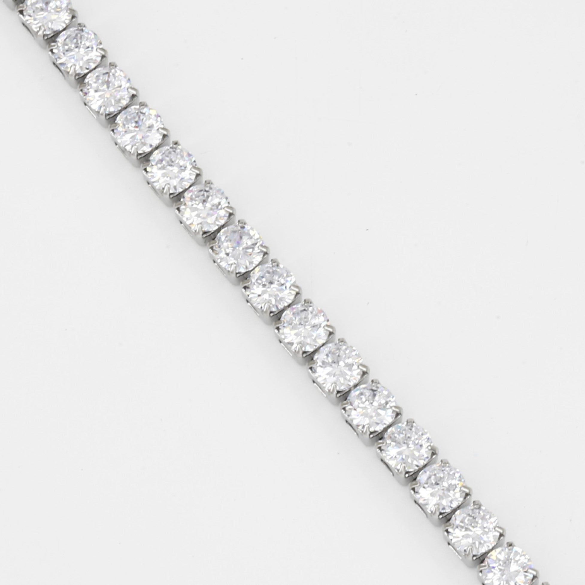 Brilliant Diamond Alternative Elegant Silver Tennis Bracelet
